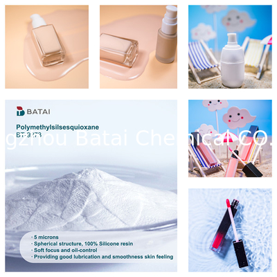 5±2 μm Polymer Polysiloxane Bola / Polymethylsilsesquioxane TDS BT-9273 Produk perawatan kulit / Serbuk organik