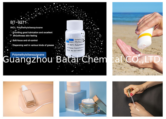 Kosmetik Grade Polymethylsilsesquioxane untuk bubuk ditekan Mencapai halus Matte Finish