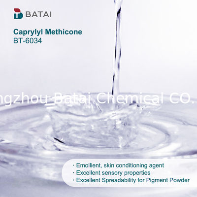 Indeks Refraksi n/20D 1.4000 1.4200 Caprylyl Methicone dengan viskositas 25C mPa·s 3-8 dan CAS No 17955-88-3