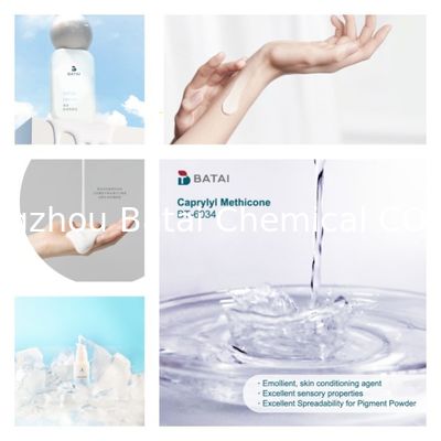 Caprylyl Methicone Indeks Refraksi Ultimate n/20D 1.4100 1.4200 Bahan untuk formulasi perawatan kulit