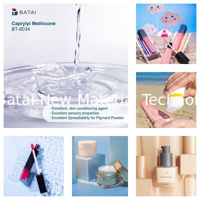 Silikon Pelarut INCI Caprylyl Methicone Octyltrimethicone dengan Kemampuan Sebar yang Baik untuk Foundation