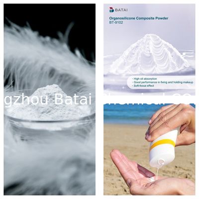 8-12μm Bubuk Komposit Silikon Sferis Vinyl Dimethicone / Methicone Silsesquioxane Crosspolymer